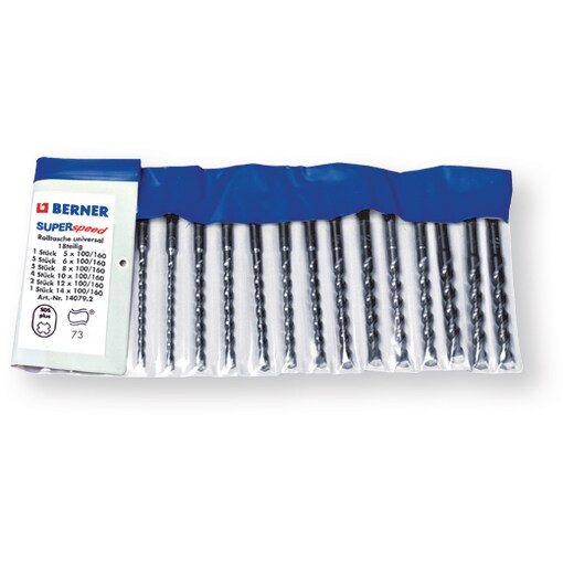 Hammerbohrer SUPERspeed II SDS-plus in Rolltasche, 18-teilig